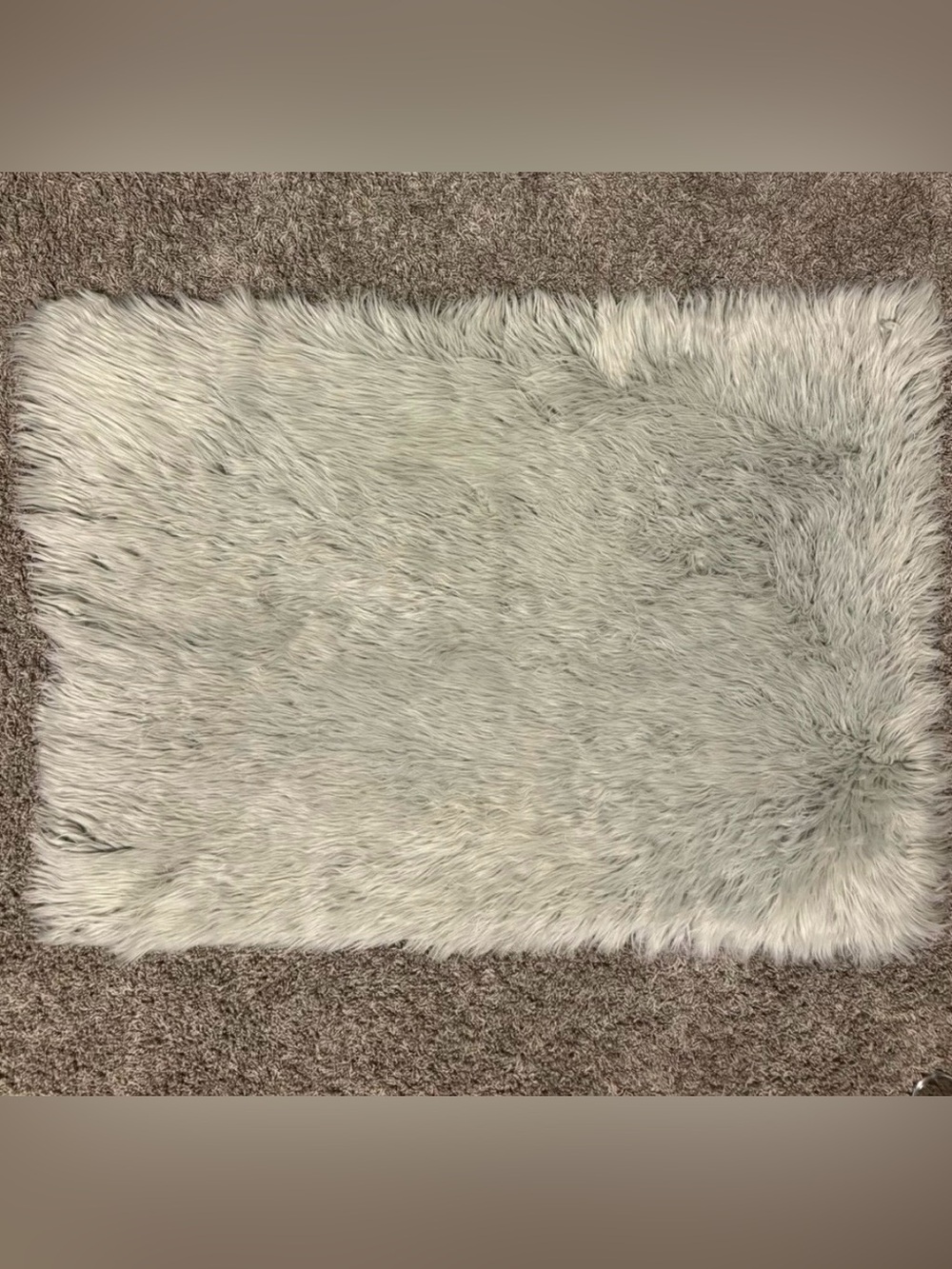 Plush Faux Fur Accent In Gray (30” x 44”)